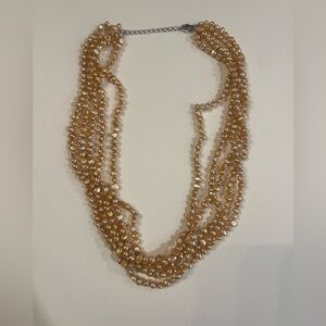 Elegant Golden Seed Pearl Necklace